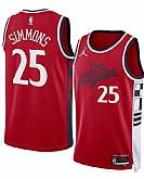 Men's Los Angeles Clippers #25 Ben Simmons Red 2024-25 Statement Edition Stitched Jersey Dzhi,baseball caps,new era cap wholesale,wholesale hats